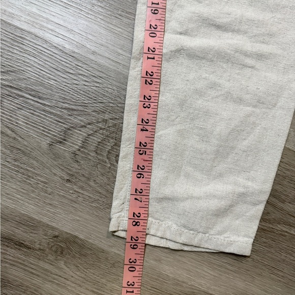 Talbots Cream Linen-Blend Pants - Picture 7 of 9